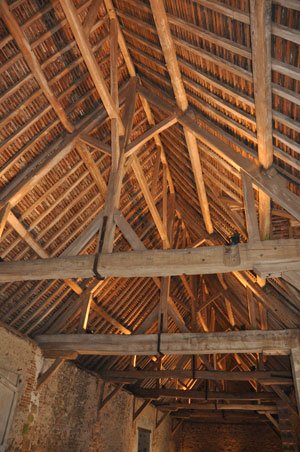 La charpente de la grange